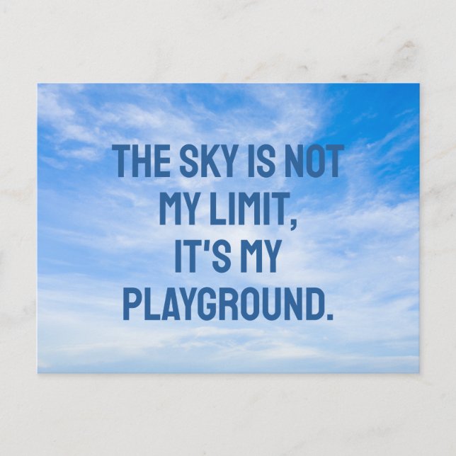 Custom Text Sky Quote Postcard (Front)