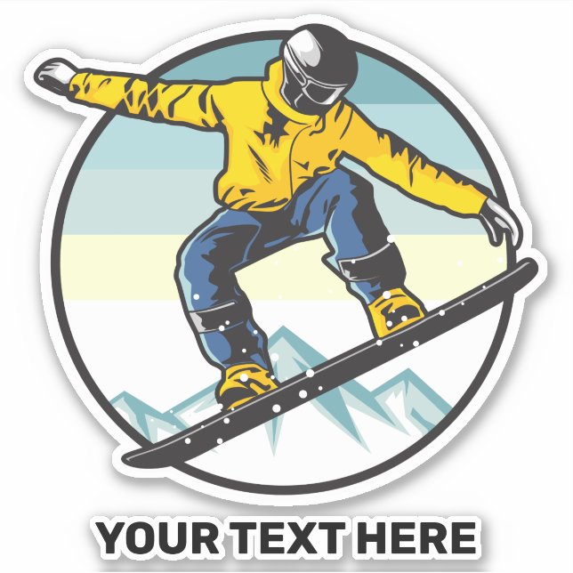 Custom Text SNOWBOARDER (Front)