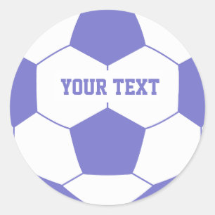 Custom Text Soccer ball Classic Round Sticker