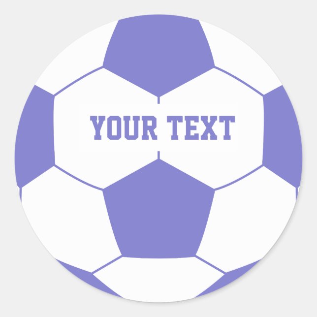 Custom Text Soccer ball Classic Round Sticker (Front)