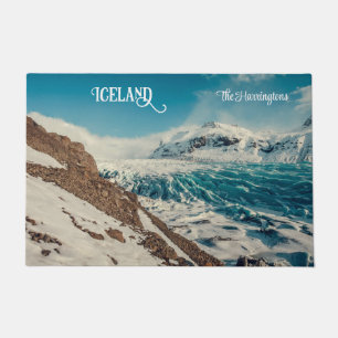 Custom Text Solheimajokull, Iceland Doormat