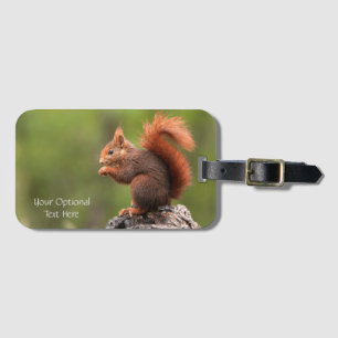 Custom Text Squirrel Luggage Tag