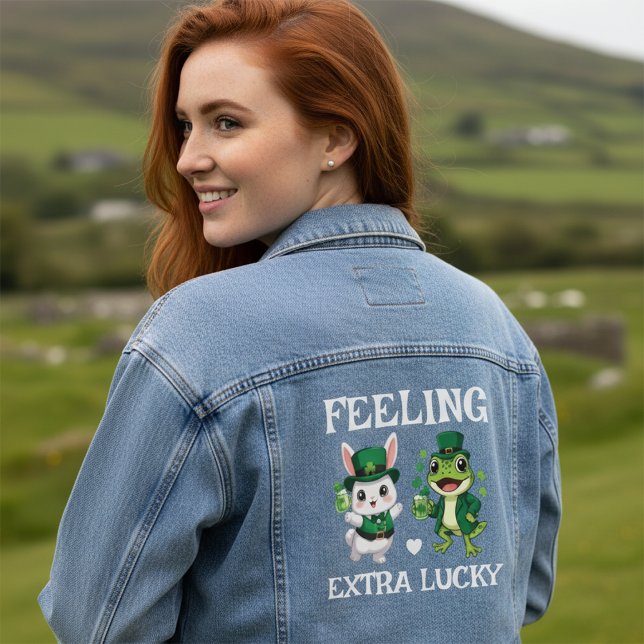 Custom Text St. Patrick's Day Frog and Bunny (Créateur téléchargé)