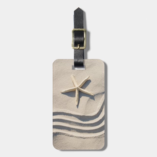 Custom text Starfish luggage tag (Front Vertical)