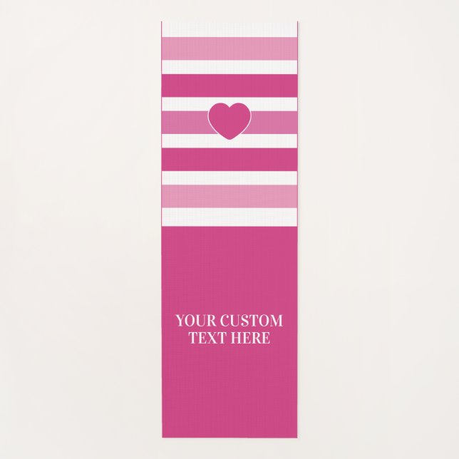 Custom text Stripes Pattern yoga mat (Front)