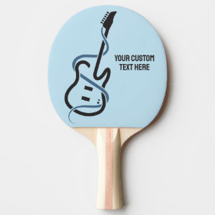 Custom Text Stylised Guitar Ping Pong Paddle