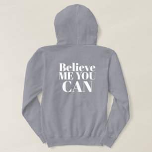 Custom Text Stylish Modern Minimal Women Grey Hoodie