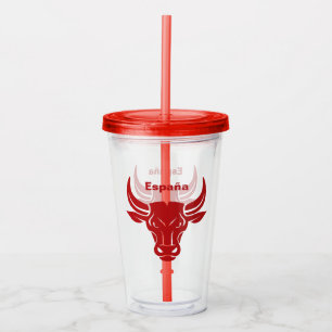 Custom text Stylized Bull tumblers