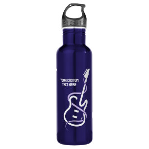 Custom Text Stylized Guitar 710 Ml Water Bottle