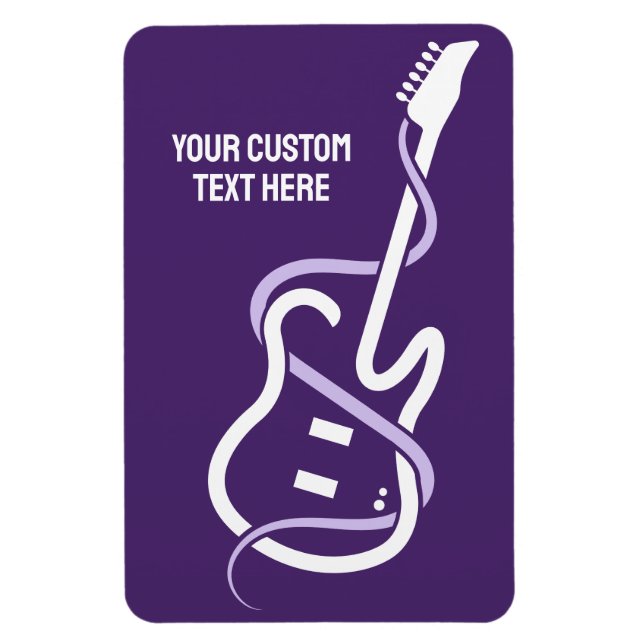 Custom Text Stylized Guitar Magnet (Vertical)