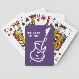 Custom Text Stylized Guitar Playing Cards