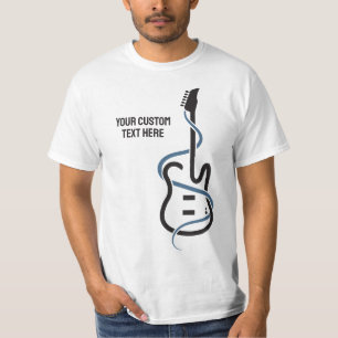 Custom Text Stylized Guitar T-Shirt