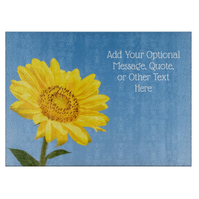 Custom text Sunflower Cutting Board (Front)