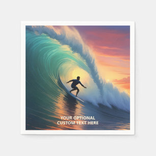 Custom Text Surfer Napkin