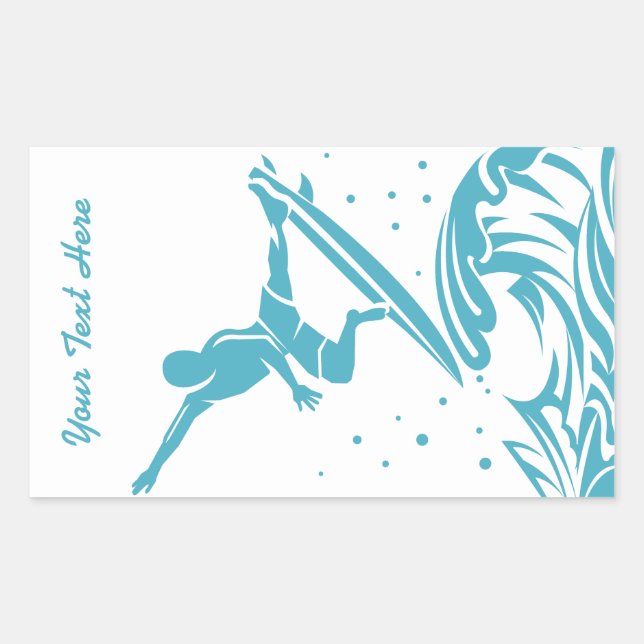 Custom Text Surfer stickers (Front)