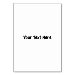 Custom Text Table Number