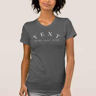 Custom Text Template Womens Slim Fit Asphalt Colou T-Shirt