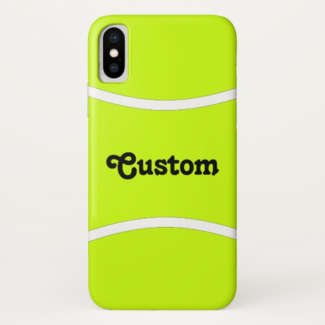 Custom Text Tennis Ball Phone Case (Back)