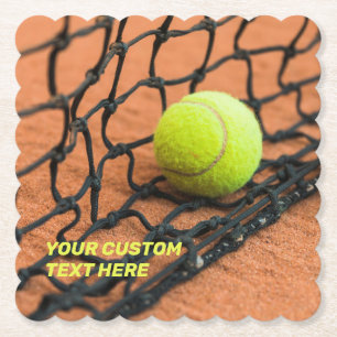 Custom Text Tennis Paper Coaster