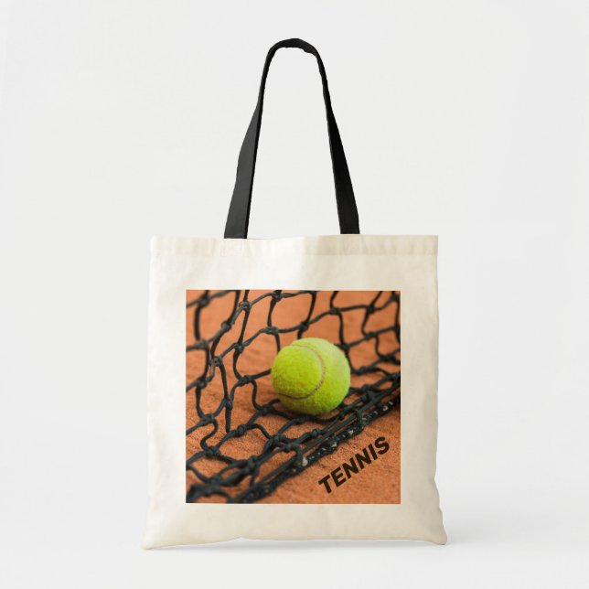 Custom Text Tennis Tote Bag (Front)