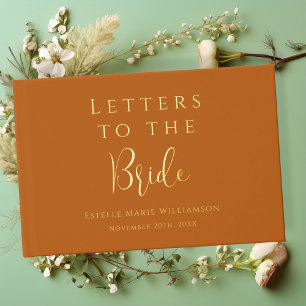 Custom Text Terracotta Letters to the Bride Guest Book