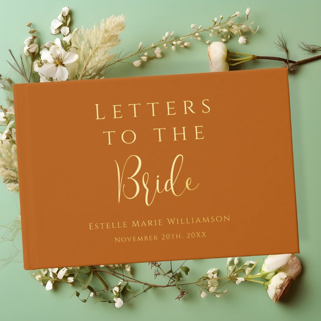 Custom Text Terracotta Letters to the Bride  Guest Book (Creator Uploaded)