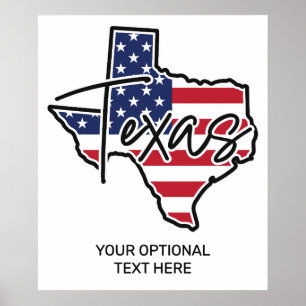 Custom Text Texas Poster