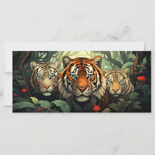 Custom Text Tigers Illustration (Front)