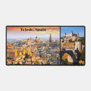Custom Text Toledo Spain Desk Mat