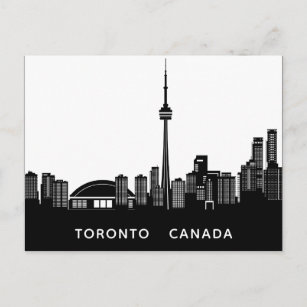 Custom text Toronto Silhouette postcard
