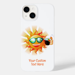 Custom Text Tropical Sun Case-Mate iPhone 14 Case
