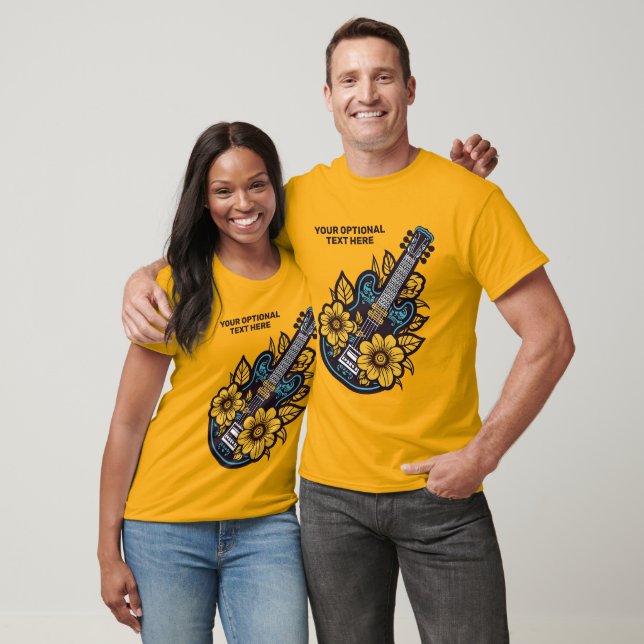 Custom Text Ukulele T-Shirt (Unisex)