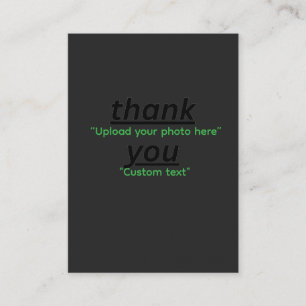 Custom Text & Upload Your Photo Personalized Business Card