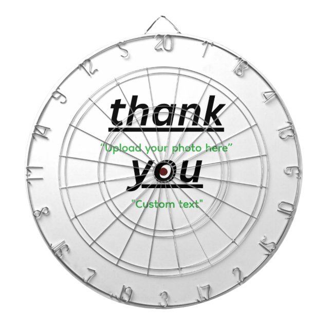 Custom Text & Upload Your Photo Personalized Dartboard (Front)