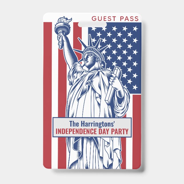 Custom text USA Independence Party badges (Front)