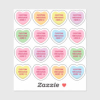 Custom text Valentine's Day 16 conversation hearts