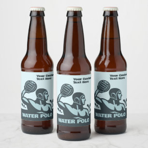 Custom Text Water Polo Beer Bottle Label
