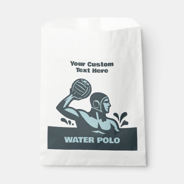Custom Text Water Polo Favour Bag (Front)
