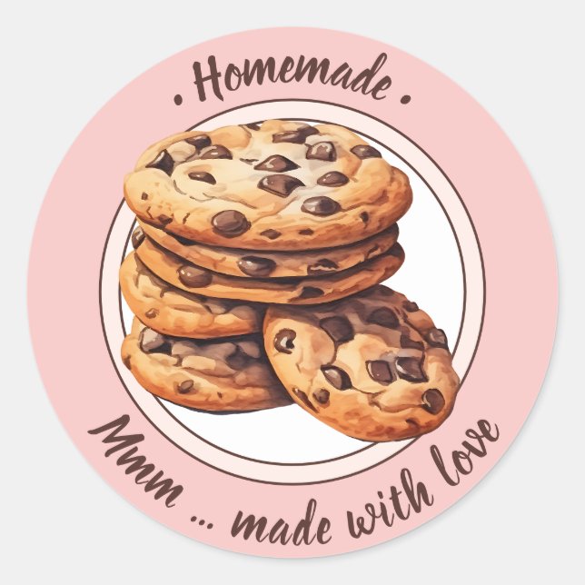 Custom text watercolor cookies sticker (Front)