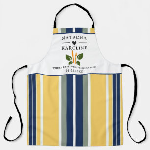 Custom Text, watercolor  Kitchen Apron