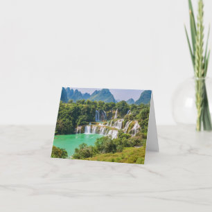 Custom text Waterfalls greeting card