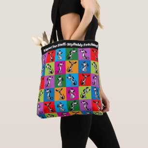 Custom text Whippet Wonder Tote Bag