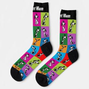 Custom text Whippet Wonderland Socks