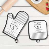 Custom Text, White and Grey Stripes Cute Farmhouse