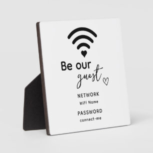 Custom text Wifi Password Network Home Gift Guest Plaque