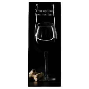Custom text "Wine Glass" Wine Gift Bag