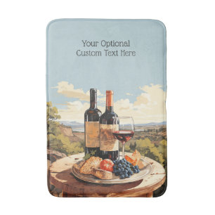 Custom Text Wine Lover's Bath Mat