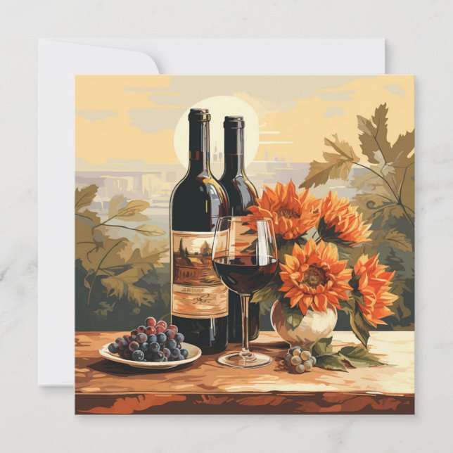 Custom Text Wine Lover's Invitation (Front)