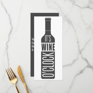 Custom text Wine Menu card