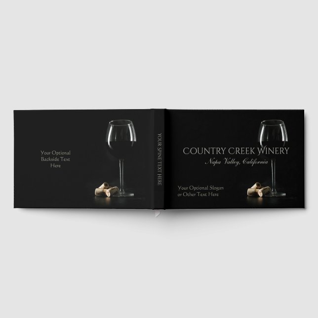 Custom Text Winery / Wine Bar / Bartender Guest Book (Full)